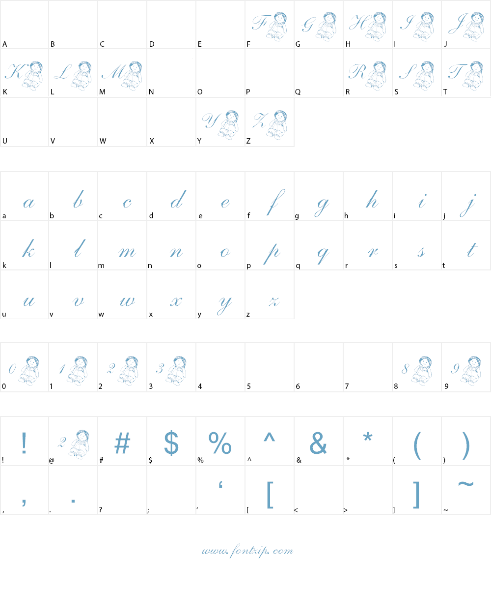 101! Ashleigh's Other Dolly Font Character